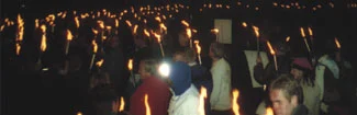 Fakkeltog på Lillehammer under Det Nytter-festivalen 2001